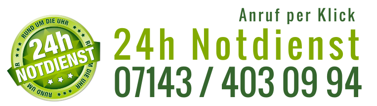 24 Stunden Notdienstnummer: 07143 4030994